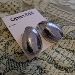 NWT Open Edit Silver Earrings